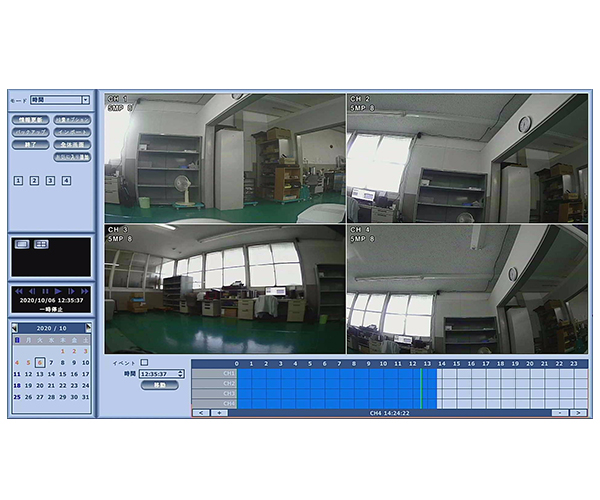 監視用4チャンネルハードディスクレコーダー
